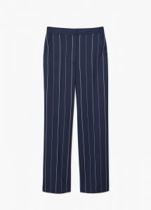 pantaloni de costum albastrii in dungi